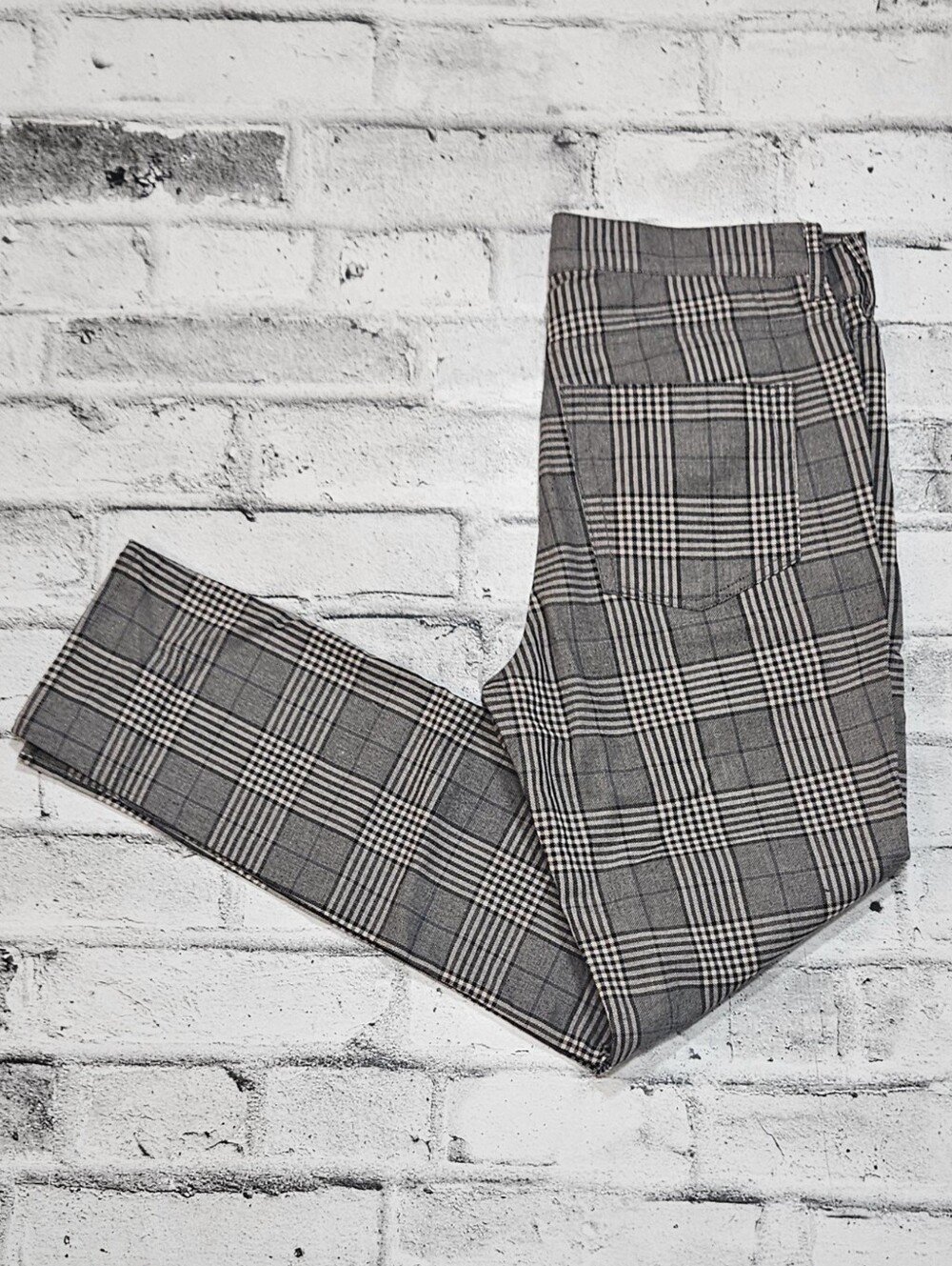 H&M Skinny Fit Plaid Pants  Check Men's Size 32 -NWT